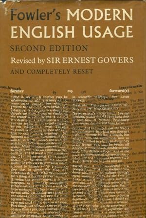 Seller image for Fowler's modern english usage - H.W. Fowler for sale by Book Hmisphres