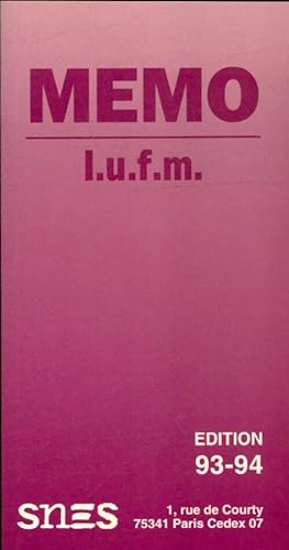 Memo IUFM 93-94 - Collectif