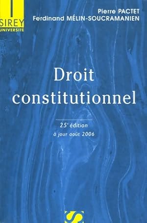 Droit constitutionnel - Ferdinand Melin-Soucramanien