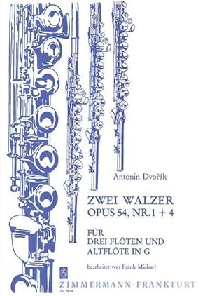 Bild des Verkufers fr Zwei Walzer, op. 54/1+4, fr 3 Flten und Altflte in G, Partitur und Stimmen : op. 54/1+4. 3 Flten und Altflte in G. Partitur und Stimmen. zum Verkauf von AHA-BUCH GmbH