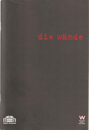 Bild des Verkufers fr Programmheft Urauffhrung Adriana Hlszky DIE WNDE 27. Mai 1995 Festspielhaus zum Verkauf von Programmhefte24 Schauspiel und Musiktheater der letzten 150 Jahre