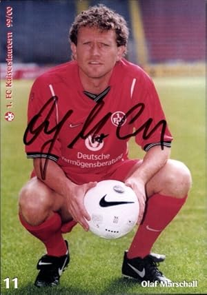 Bild des Verkufers fr Sammelbild Fuballspieler Olaf Marschall, 1. FC Kaiserslautern, Autogramm zum Verkauf von akpool GmbH