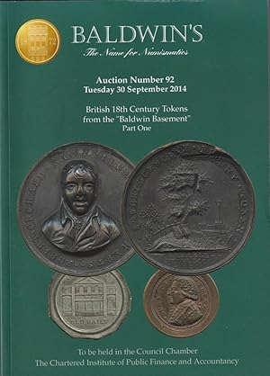 Baldwin's Auction Number 92, Tuesday 30 September 2014: British 18th Century Tokens from the 'Bal...