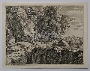 Landscape with small waterfall