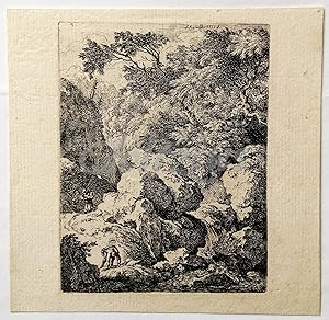 Imagen del vendedor de Fishermen in a rocky landscape a la venta por Goltzius