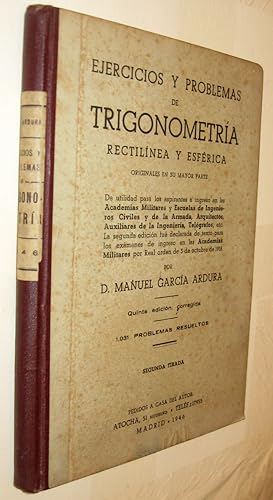 Imagen del vendedor de (P1) EJERCICIOS Y PROBLEMAS DE TRIGONOMETRIA RECTILINIA Y ESFERICA a la venta por UNIO11 IMPORT S.L.