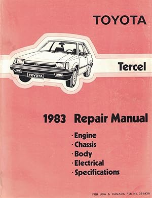 Imagen del vendedor de 1983 Toyota Tercel Repair Manual [Original Service Manual] a la venta por Crossroad Books