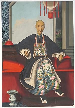 Bild des Verkufers fr Houqua. A Chinese Merchant. A Chinese trade painting, portrait zum Verkauf von Antipodean Books, Maps & Prints, ABAA