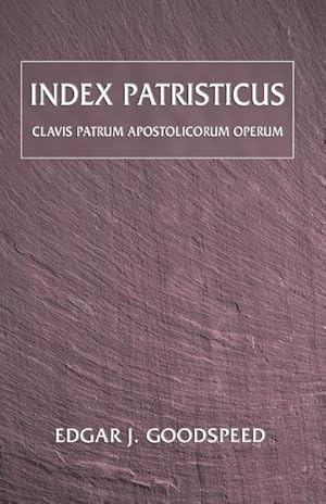 Seller image for Index Patristicus for sale by AHA-BUCH GmbH