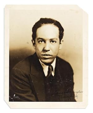 Langston Hughes Signed Photograph 1931 Taken a Year after Winning the Harmon Gold Medal