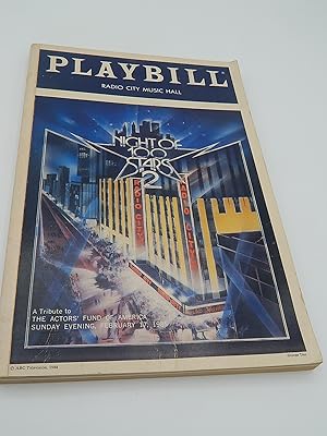 Playbill - Radio City Music Hall: Night of 100 Stars II (2). A tribute to the actor's fund of Ame...