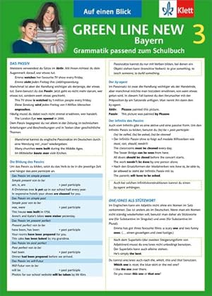 Bild des Verkufers fr Green Line New, Ausgabe fr Bayern Auf einen Blick: Grammatik passend zum Schulbuch zum Verkauf von Smartbuy