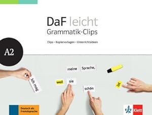 Bild des Verkufers fr DaF leicht Grammatik-Clips : Clips - Kopiervorlagen - Unterrichtsideen. Niveau A2 zum Verkauf von Smartbuy