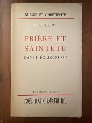 Immagine del venditore per Prire et saintet dans l'Eglise russe venduto da Librairie des Possibles