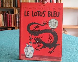 Le lotus Bleu. (Dos rouge B1) - Édition originale.