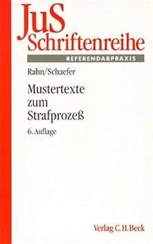 Mustertexte zum Strafprozess