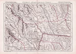 Bild des Verk�ufers f�r "Environs d'Ivree, Chivas et Verrue" - Ivrea Santhia Chivasso Crescentino Piemonte Italia Italy Italien Karte map zum Verkauf von Antiquariat Steffen V�lkel GmbH