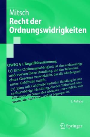 Imagen del vendedor de Recht der Ordnungswidrigkeiten a la venta por Berliner Bchertisch eG