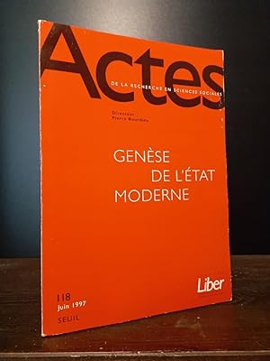 Actes de la recherche en sciences sociales. Nr. 118, Juin 1997. Directeur: Pierre Bourdieu.