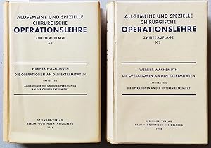 Bild des Verkufers fr Die Operationen an den Extremitten. 1. Teil: Allgemeiner Teil und Die Operationen an der oberen Extremitt. Mit 797 zum grossen Teil farbigen Abbildungen [und] 2. Teil. Die Operationen an der unteren Extremitt. Mit 660 zum grossen Teil farbigen Abbildunegn. = Allgemeine und spezielle Operationslehre. Begrndet von Martin KIRSCHNER. Zweite Auflage. Zehnter Band. Mit 660 zum grossen Teil farbigen Abbildungen. zum Verkauf von Versandantiquariat Kerstin Daras