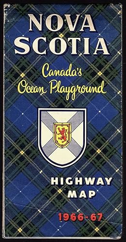 Bild des Verkufers fr NOVA SCOTIA: CANADA'S OCEAN PLAYGROUND HIGHWAY MAP, 1966-67 zum Verkauf von Champ & Mabel Collectibles