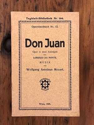 Immagine del venditore per Don Juan: Oper in zwei Aufzgen venduto da Antiquariat Liber Antiqua