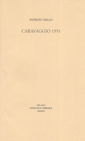 Immagine del venditore per Caravaggio 1951 venduto da librisaggi