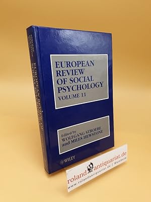 European Review of Social Psychology ; Volume 11 ; (ISBN: 0471495700)