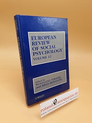Bild des Verkufers fr European Review of Social Psychology ; Volume 12 zum Verkauf von Roland Antiquariat UG haftungsbeschrnkt