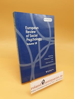 Bild des Verkufers fr European Review of Social Psychology ; Volume 18 zum Verkauf von Roland Antiquariat UG haftungsbeschrnkt
