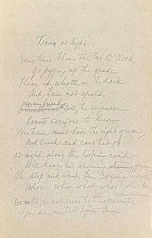 Imagen del vendedor de [Agnes Louise Dean] Archive of Handwritten and Typescript Poems a la venta por Stellar Books & Ephemera, ABAA