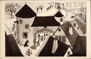 Künstler Ansichtskarte / Postkarte Dratz, Jean, Chicago World's Fair 1933, Picturesque Belgium, S...