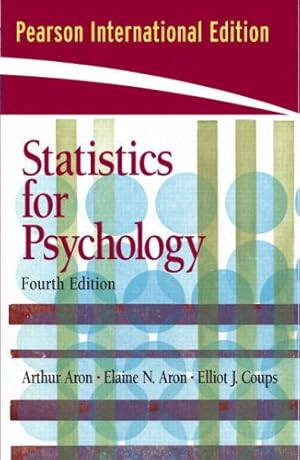 Imagen del vendedor de Statistics for Psychology: International Edition a la venta por Modernes Antiquariat an der Kyll