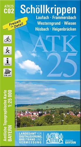 Bild des Verkufers fr ATK25-C02 Schllkrippen (Amtliche Topographische Karte 1:25000): Laufach, Frammersbach, Westerngrund, Wiesen, Hsbach, Heigenbrcken (ATK25 Amtliche . Wiesen, Hsbach, Heigenbrcken, Spessart zum Verkauf von Rheinberg-Buch Andreas Meier eK