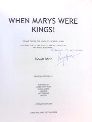 Immagine del venditore per When Marys Were Kings! Volume 2 of the Kings of the Recs! Series venduto da World of Rare Books