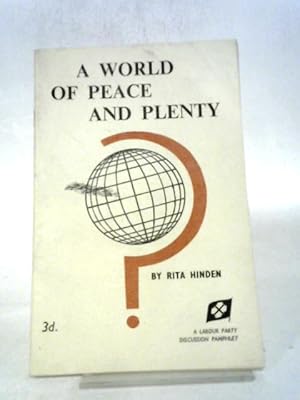 Seller image for A World of Peace and Plenty for sale by World of Rare Books