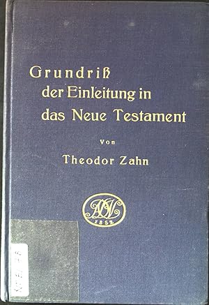 Seller image for Grundri der Einleitung in das Neue Testament. for sale by books4less (Versandantiquariat Petra Gros GmbH & Co. KG)