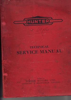 GENUINE SINGER HUNTER / 1500 FACTORY SERVICE REPAIR WORKSHOP MANUAL 1950s