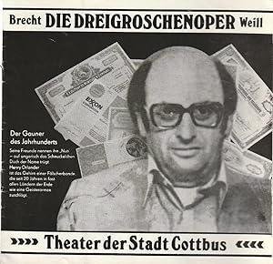 Bild des Verkufers fr Programmheft Brecht / Weill DIE DREIGROSCHENOPER Premiere 18. Februar 1978 Spielzeit 1977 / 78 Nr. 6 zum Verkauf von Programmhefte24 Schauspiel und Musiktheater der letzten 150 Jahre