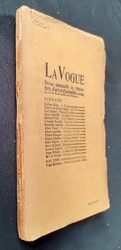 Bild des Verkufers fr La Vogue. Revue mensuelle de littrature, d'art et d'actualit - Nouvelle srie : N1, janvier 1899. zum Verkauf von Le Livre  Venir