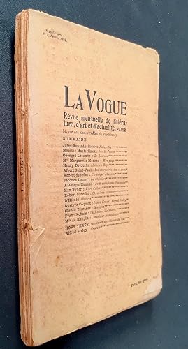Imagen del vendedor de La Vogue. Revue mensuelle de littrature, d'art et d'actualit - Nouvelle srie : N2, fvrier 1899. a la venta por Le Livre  Venir
