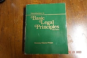 Bild des Verkufers fr Introduction to Basic Legal Principles zum Verkauf von TAN ANGELS BASEMENT FINDS