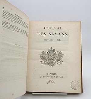 Journal des savans : septembre à décembre 1816 [et] janvier à décembre1817