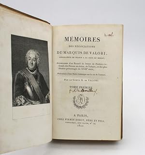 Mémoires des négociations du marquis de Valori [suivi de:] Voyage à Montbar