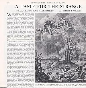 Imagen del vendedor de William Kent's (born 1685) Book Illustrations. Several pictures and accompanying text, removed from an original issue of Country Life Magazine, 1985. a la venta por Cosmo Books