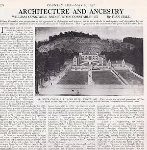 Seller image for William Constable and Burton Constable, Hull: Architecture and Ancestry. Several pictures and accompanying text, removed from an original issue of Country Life Magazine, 1982. for sale by Cosmo Books