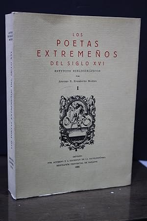 Seller image for Los poetas extremeos del siglo XVI. Estudios bibliogrficos. I.- Facsmil.- Dedicado editores. for sale by MUNDUS LIBRI- ANA FORTES