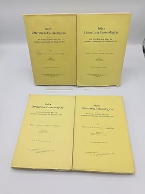 Index Litteraturae Entomologicae. 4 Bände (=vollständig) Serie I. Die Weltliteratur über die gesa...