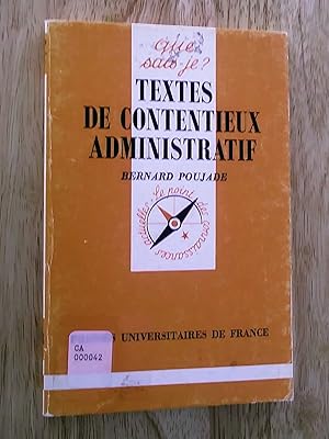 Textes de contentieux administratif