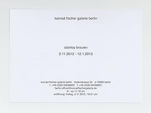 Imagen del vendedor de Exhibition card: stanley brouwn (2 November 2012-12 January 2013) a la venta por Jonathan A. Hill, Bookseller Inc.